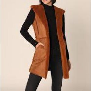 FDJ Canada Cognac Brown Sleeveless Vest Size XL